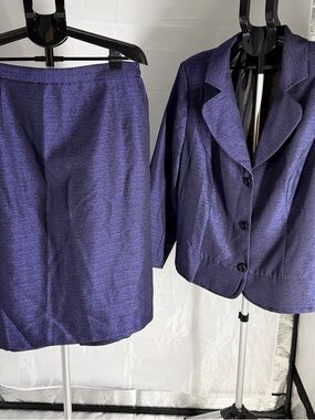 Danillo Woman 2 Pc Deep Purple Plus Size 18W Skirt Suit Jacket Church Formal NEW